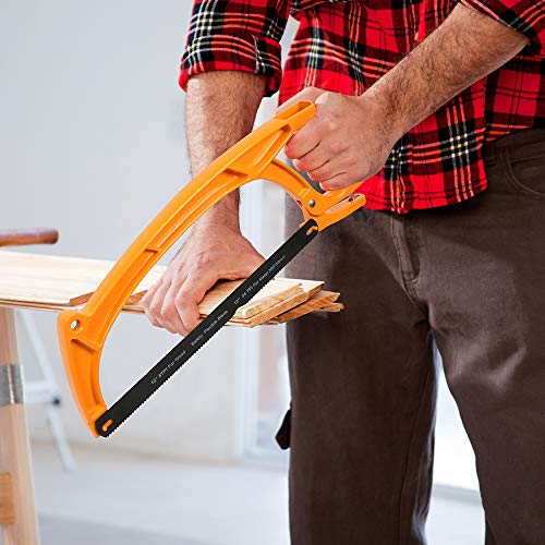 BEETRO Hacksaw Frame Set, 12ââ Hacksaw Frame, 6ââ Hacksaw Frame and 10'' Mini Hacksaw, Including Six Extra Blades, Handsaw for Metal, Wood, PVC Pipes