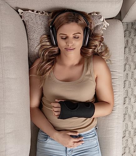 Night Wrist Sleep Support Brace - Fits Both Hands - Cushioned to Help With Carpal Tunnel and Relieve and Treat Wrist Pain ,Adjustable, Fitted-ComfyBrace