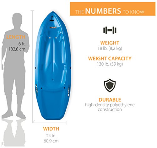 Lifetime Youth Wave Kayak (Paddle Included), Blue, 6'