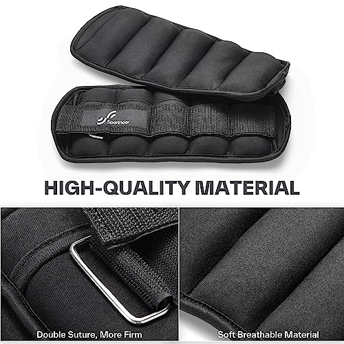 Sportneer Adjustable Ankle Weights 1 Pair 2 4 6 8 10 Lbs Leg Weight Straps for Women Men Kids, Weighted Ankle Weights Set for Gym,Fitness, Workout,Walking, Jogging,1-5 lbs Each Pack, 2 Pack 2-10 lbs