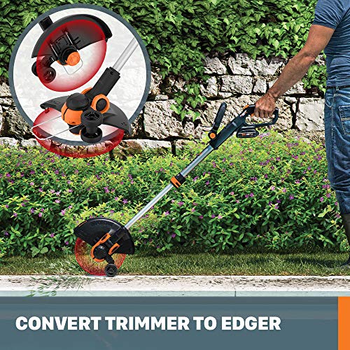 Worx WG163 GT 3.0 20V PowerShare 12" Cordless String Trimmer & Edger (Battery & Charger Included)