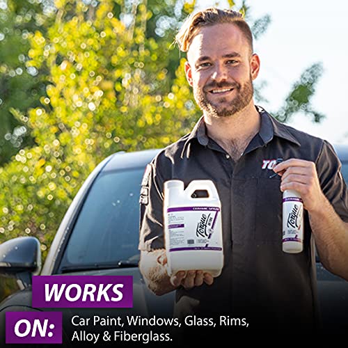 Torque Detail Ceramic Spray - Easy to Apply, Ceramic Coating Spray - Proprietary Silica Formula (Nano SiO2) Seals & Shields Carâs Clear Coat - Hydrophobic Protection & High-Gloss Shine (8 oz)