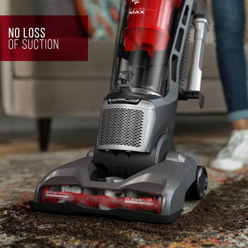 Dirt Devil Endura Max Upright Bagless Vacuum Cleaner for Carpet and Hard Floor, Powerful, Lightweight, Corded, UD70174B, Red