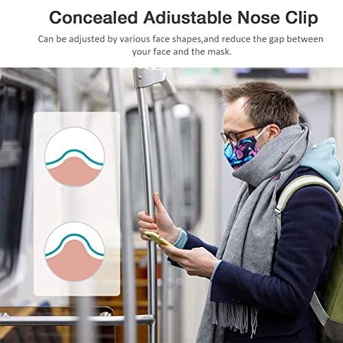 100 Pcs Disposable Face Masks - 3-layer Breathable Safety Masks, Comfortable Protective Mouth Cover with Nose Clip (Black Butterfly)