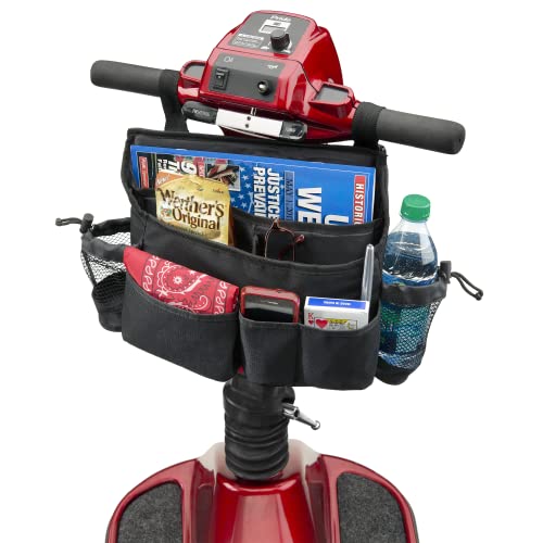 High Road Walker Bag, Mobility Scooter and Wheelchair Storage Accessory with Bottle Holders