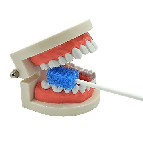 MUNKCARE Oral Care Swabs Disposable- Blue 100 Counts