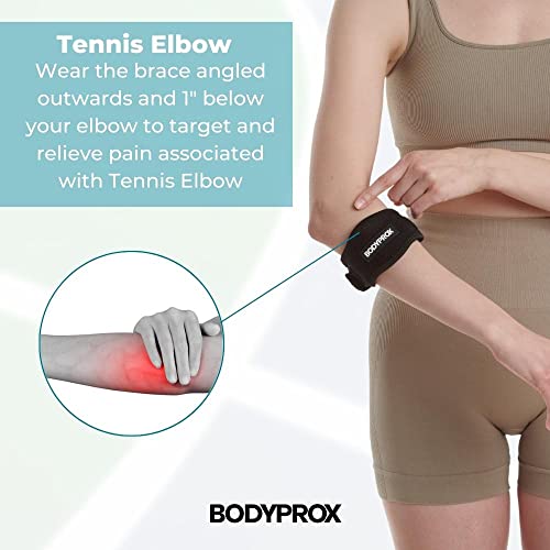 Elbow Brace 2 Pack for Tennis & Golfer's Elbow Pain Relief