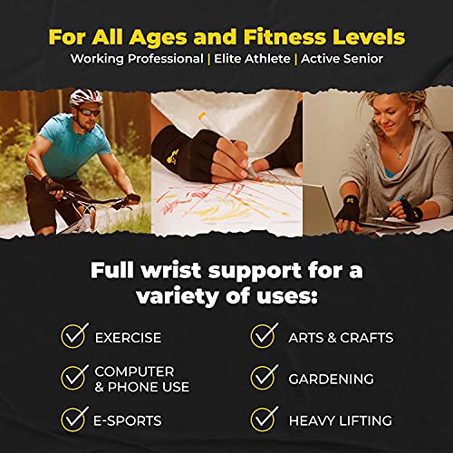 CopperJoint Fingerless Compression Gloves â Copper-Infused Designed to Support your hands - Rapid Recovery and Pain Relief, All Lifestyles - Pair (Medium)