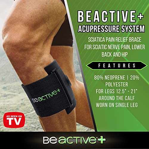 BeActive Plus Acupressure System For Instant Relief from Sciatic Nerve Pain, Lower Back, & Hip Pain - Acupoint Pressure Pad Applies Gentle Targeted Compression - Can Be Discretely Worn Under Clothes
