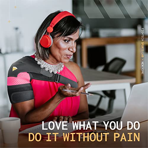 Shoulder Brace for Torn Rotator Cuff - 4 Sizes - Shoulder Pain Relief, Support and Compression - Sleeve Wrap for Shoulder Stability and Recovery - Fits Left and Right Arm, Men & Women (Black, Large/X-Large)