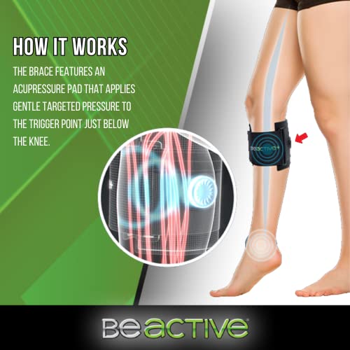 BeActive Plus Acupressure System For Instant Relief from Sciatic Nerve Pain, Lower Back, & Hip Pain - Acupoint Pressure Pad Applies Gentle Targeted Compression - Can Be Discretely Worn Under Clothes