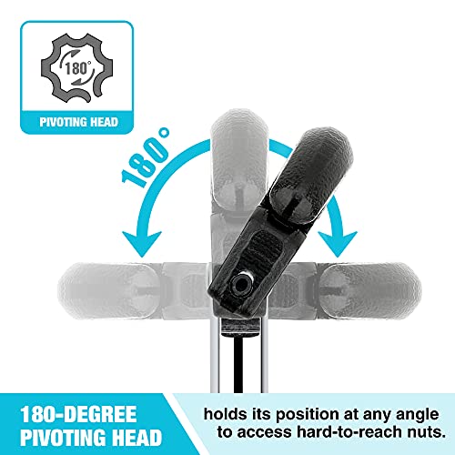 DURATECH 11-Inch Basin Wrench, Sink Wrench, Adjustable 3/8'' to 1-1/4'' Capacity Jaw, for Tight Space