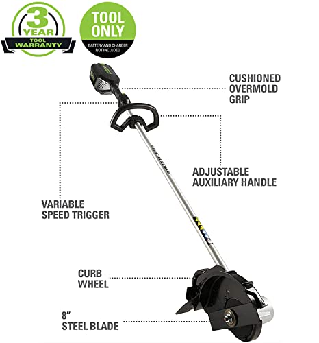 Greenworks Pro 80V 8 inch Brushless Edger, Battery Not Included ED80L00