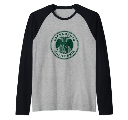 Sacramento California Raglan Baseball Tee