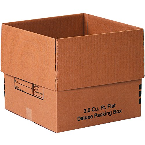 BOX USA 20 Pack of Deluxe Packing Corrugated Cardboard Boxes, 18" L x 18" W x 16" H, Kraft, Shipping, Packing and Moving