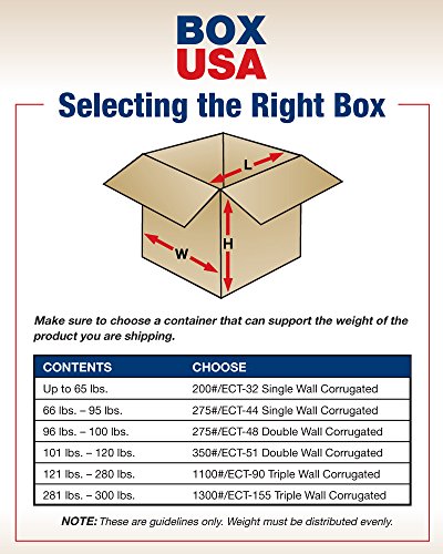 BOX USA 20 Pack of Deluxe Packing Corrugated Cardboard Boxes, 18" L x 18" W x 16" H, Kraft, Shipping, Packing and Moving