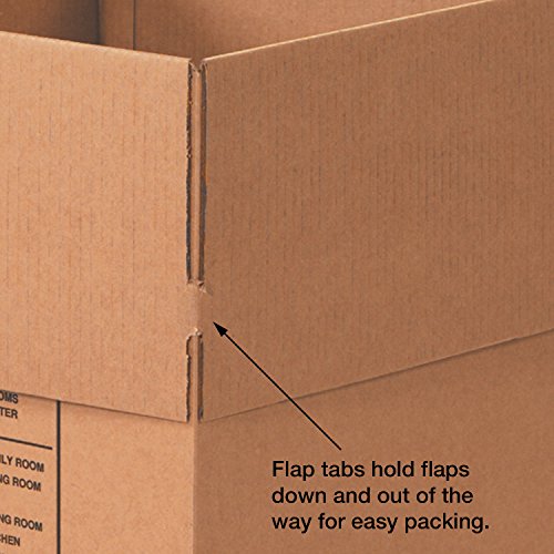BOX USA 20 Pack of Deluxe Packing Corrugated Cardboard Boxes, 18" L x 18" W x 16" H, Kraft, Shipping, Packing and Moving