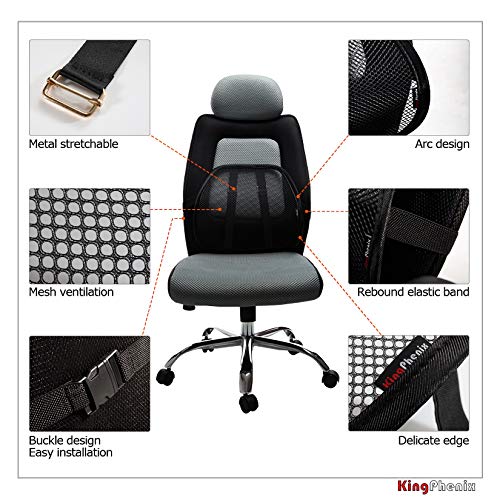 Lumbar Support (2 Pack) with Breathable Mesh, Suit for Car, Office Chair