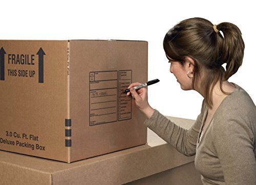 BOX USA 20 Pack of Deluxe Packing Corrugated Cardboard Boxes, 18" L x 18" W x 16" H, Kraft, Shipping, Packing and Moving