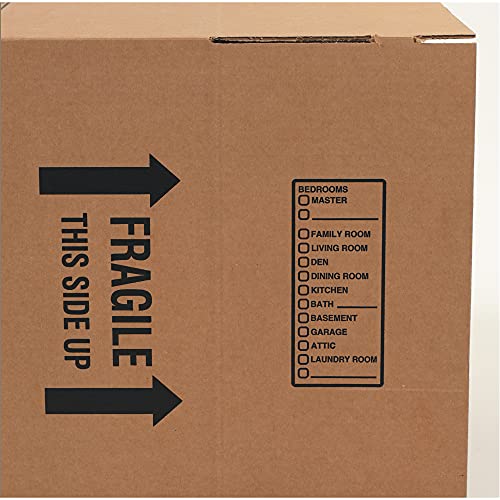 BOX USA 20 Pack of Deluxe Packing Corrugated Cardboard Boxes, 18" L x 18" W x 16" H, Kraft, Shipping, Packing and Moving