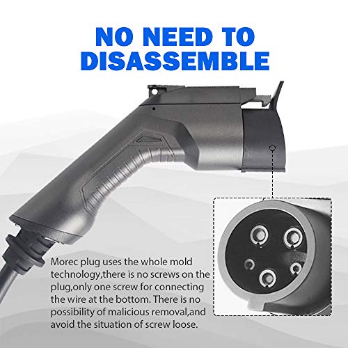 Morec 40Amp EV Charger Level 2 NEMA14-50 220V-240V Portable EV Charging Cable Faster ev Charging Station, Electric Vehicle Charger Compatible with All EV Cars 20ft
