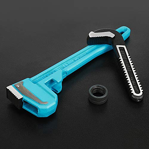 DURATECH 10-Inch Heavy Duty Pipe Wrench, Adjustable Plumbing Wrench, Malleable Cast Iron Handle, Exceed GGG standard
