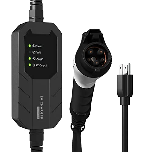 MEGEAR Skysword Level 1 EV Charger, 100-120V 16A 25FT Portable EVSE, NEMA 5-15 Plug Electric Vehicle Charging Station