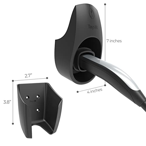 BMZX Tesla Charger Holder Charging Cable Organizer with Charger Slot for Tesla Motors Wall Mount Connector Bracket Adapter Fit American Model S Model X Model 3 Model Y