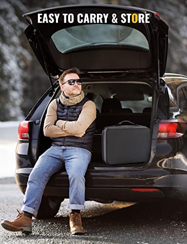 BougeRV Level 1-2 EV Charger, 110V-240V 16Amp 25 Feet Charging Cable with NEMA6-20 Plug & NEMA 5-15 Adapter, Portable EVSE Electric Vehicle Charger