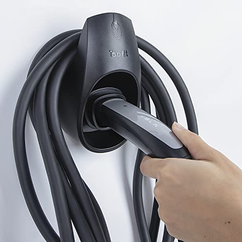 BMZX Tesla Charger Holder Charging Cable Organizer with Charger Slot for Tesla Motors Wall Mount Connector Bracket Adapter Fit American Model S Model X Model 3 Model Y