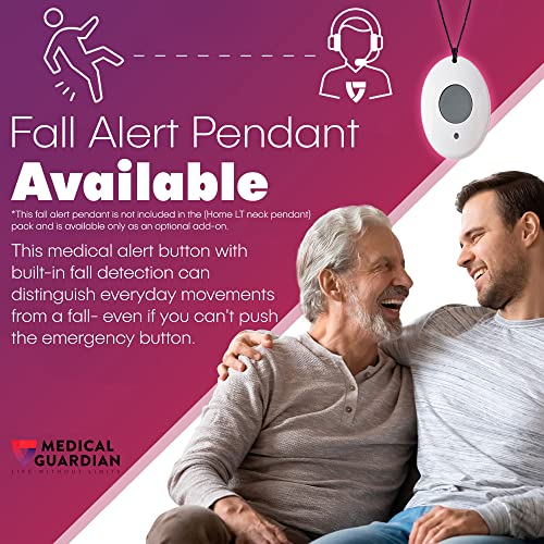 Medical Guardian - Medical Alert System, Medical Alert Bracelet and Necklace Alarm, Call Button System, Medical Alert Systems for Seniors, Monitoring 24/7 - Included Cellular Coverage (1 Month Free)