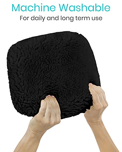 Vive Knee Scooter Pad Cover - Plush Adult Sheepskin Memory Foam Cushion, Walker Accessory for Knee Roller, Padded Accessories, Leg Cart Improves Comfort During Injury, Fits Most Knee Scooters