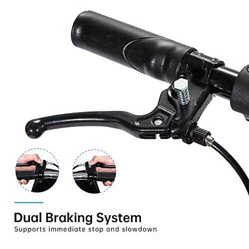 ELENKER Steerable Knee Walker Deluxe Medical Scooter for Foot Injuries Compact Crutches Alternative Black