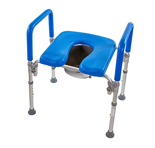 The Ultimateâ¢ Raised Toilet Seat, Voted#1 Most Comfortable. Padded with Armrests. Adjustable Height. Premium Elevated Toilet Seat with Arms for Standard and Elongated Toilets.