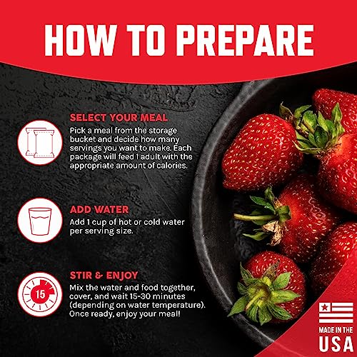 ReadyWise Emergency Food Supply, Freeze-Dried Survival-Food Disaster Kit for Hurricane Preparedness, Camping Food, Prepper Supplies, Emergency Supplies Variety Pack, 25-Year Shelf Life, Breakfast, Lunch, Dinner, Drinks and Snacks, 104 Servings