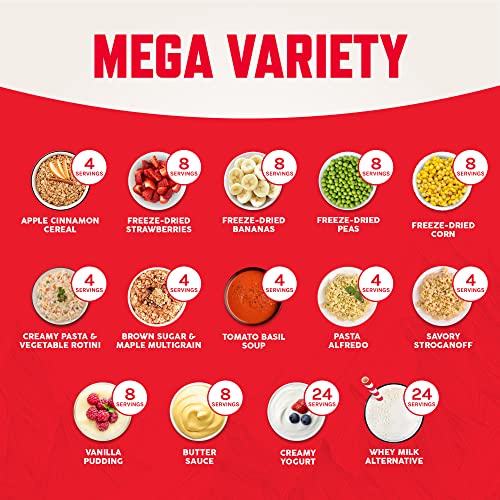 ReadyWise Emergency Food Supply, Freeze-Dried Survival-Food Disaster Kit for Hurricane Preparedness, Camping Food, Prepper Supplies, Emergency Supplies Variety Pack, 25-Year Shelf Life, Breakfast, Lunch, Dinner, Drinks and Snacks, 104 Servings