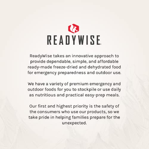 ReadyWise Emergency Food Supply, Freeze-Dried Survival-Food Disaster Kit for Hurricane Preparedness, Camping Food, Prepper Supplies, Emergency Supplies Variety Pack, 25-Year Shelf Life, Breakfast, Lunch, Dinner, Drinks and Snacks, 104 Servings