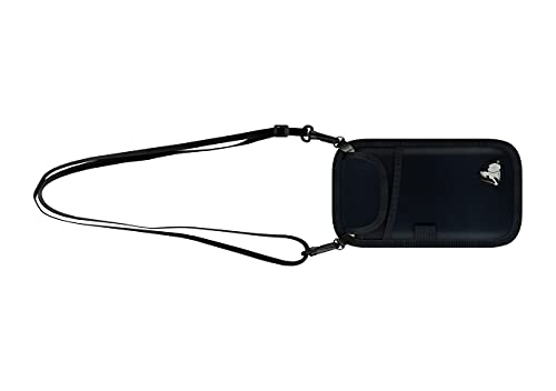 DefenderShield EMF and 5G Radiation Protection Cell Phone Crossbody Pouch with Straps - Lightweight Large Pouch, Fits Most Smartphones and Electronics 7.5 x 4 in (Black)