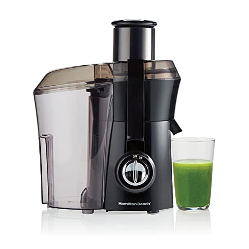 Hamilton Beach Juicer Machine, Big Mouth Large 3â Feed Chute for Whole Fruits and Vegetables, Easy to Clean, Centrifugal Extractor, BPA Free, 800W Motor, Black