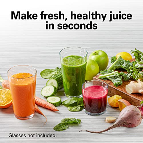 Hamilton Beach Juicer Machine, Big Mouth Large 3â Feed Chute for Whole Fruits and Vegetables, Easy to Clean, Centrifugal Extractor, BPA Free, 800W Motor, Black