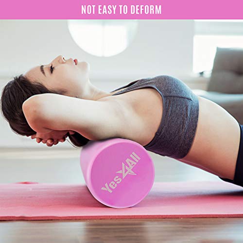 Yes4All Premium EVA Foam Roller - Best Firm & Smooth High Density Foam Rollers for Exercise, Perfect for Rehab Exercises, Eco-Friendly Back Roller