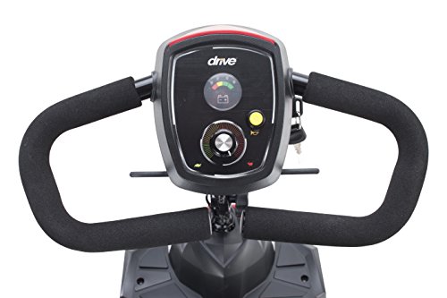 Drive Medical Spitfire Scout 3 Compact Travel Scooter, 3-wheel, Red/Blue