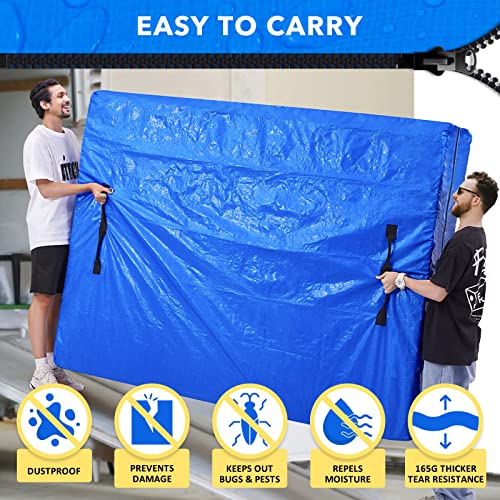 AlexHome Mattress Bag for Moving and Storage,Heavy Duty Tarp Reusable Mattress Storage Bag,Easy Carrier Mattress Moving Cover (Queen Size)
