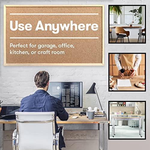 Fedmax Work Bench - 48" Rolling Portable Workbench for Garage - Metal with Acacia Hardwood Top, Adjustable Legs