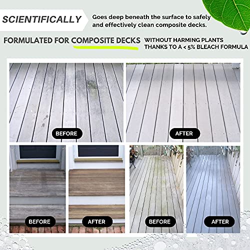 Wash Safe Industries WS-SC-1G Clear Spray and Clean Composite Deck Cleaner, 1 gal Bottle