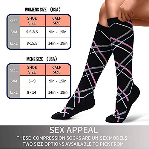 Compression Socks for Women and Men Circulation-Best Support for Running, Athletic, Nursing, Travel
