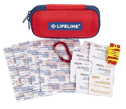 First My Family All-in-One 1 Person, 72 Hour Emergency Survival Kit for Fires, Earthquakes, Hurricanes, Floods, Tsunami and Other Disasters - Premium Blue OR Red Backpack