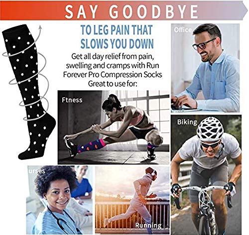 Compression Socks for Women and Men Circulation-Best Support for Running, Athletic, Nursing, Travel