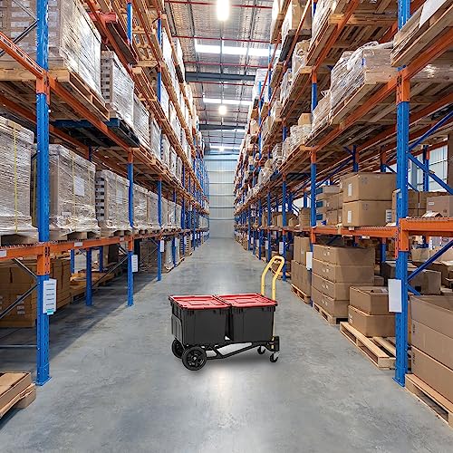 Harper Trucks Lightweight 400 lb Capacity Glass Filled Nylon Plastic Convertible Hand Truck and Dolly