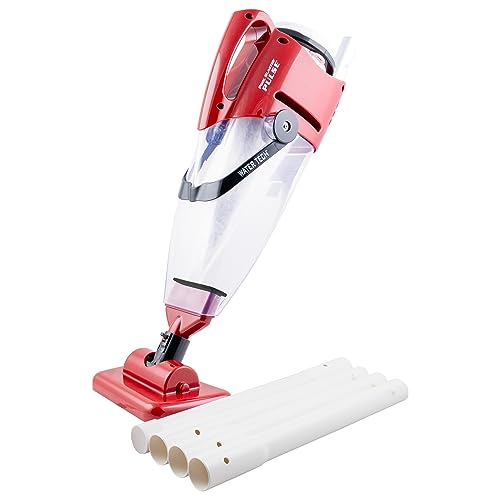 POOL BLASTER Pulse Cordless Pool Vacuum w/Pole Set - Large Debris Capacity & Fast Hoseless Cleaning of Inground & Above Ground Pools, Handheld Rechargeable Pool Cleaner for Sand, Silt & Leaves